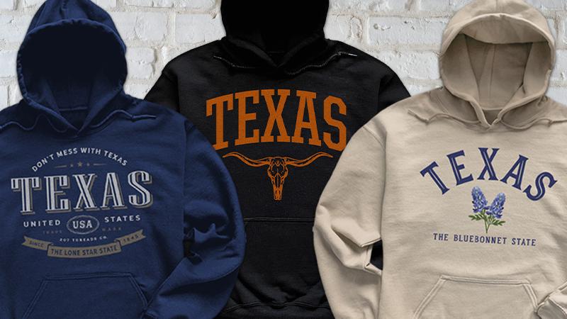 Texas Sweatshirts Texas Hoodies & Apparel Vacation TX Souvenirs & Gifts