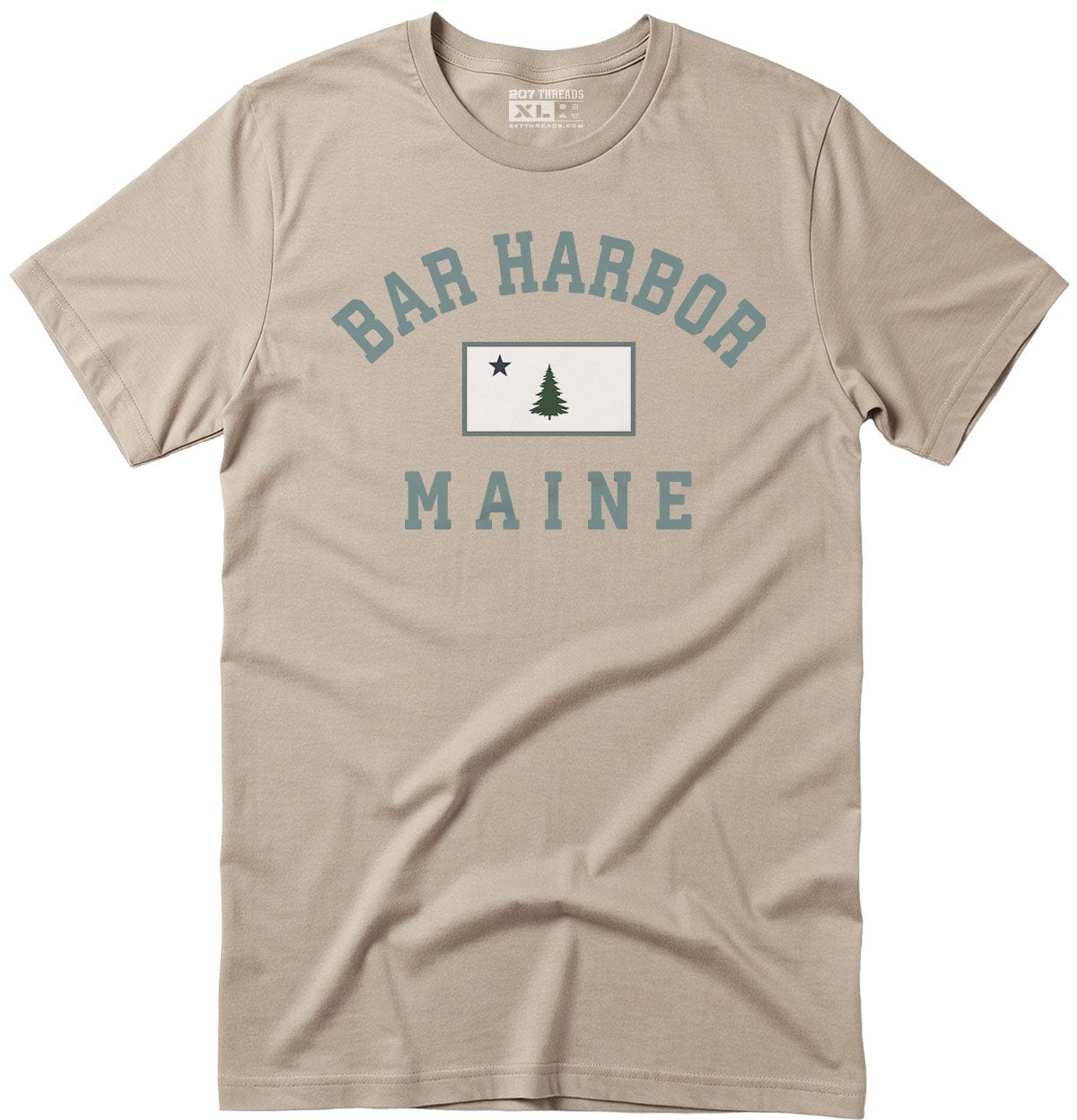 Vintage Original Maine Flag Bar Harbor T-Shirt