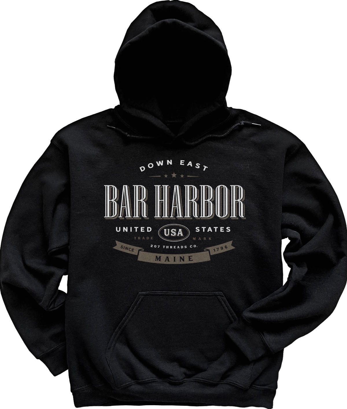 Bar Harbor Vacation Souvenir Hooded Sweatshirt