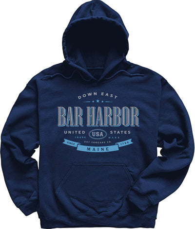 Bar Harbor Vacation Souvenir Hooded Sweatshirt