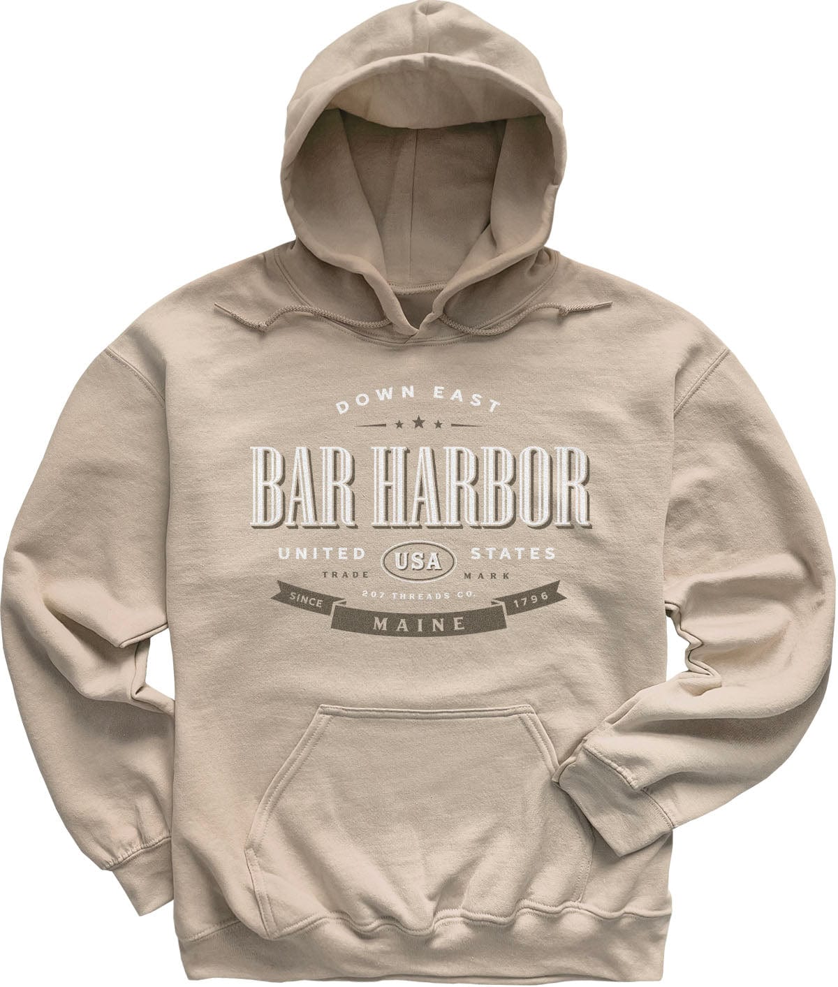 Bar Harbor Vacation Souvenir Hooded Sweatshirt