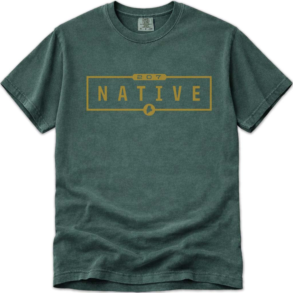 207 Maine Native T Shirt - Blue Spruce