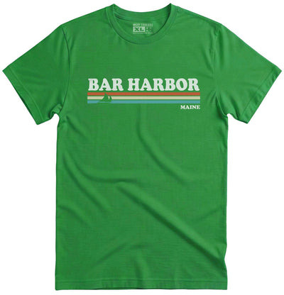 80's Retro Stripes Vintage Bar Harbor Maine T-Shirt
