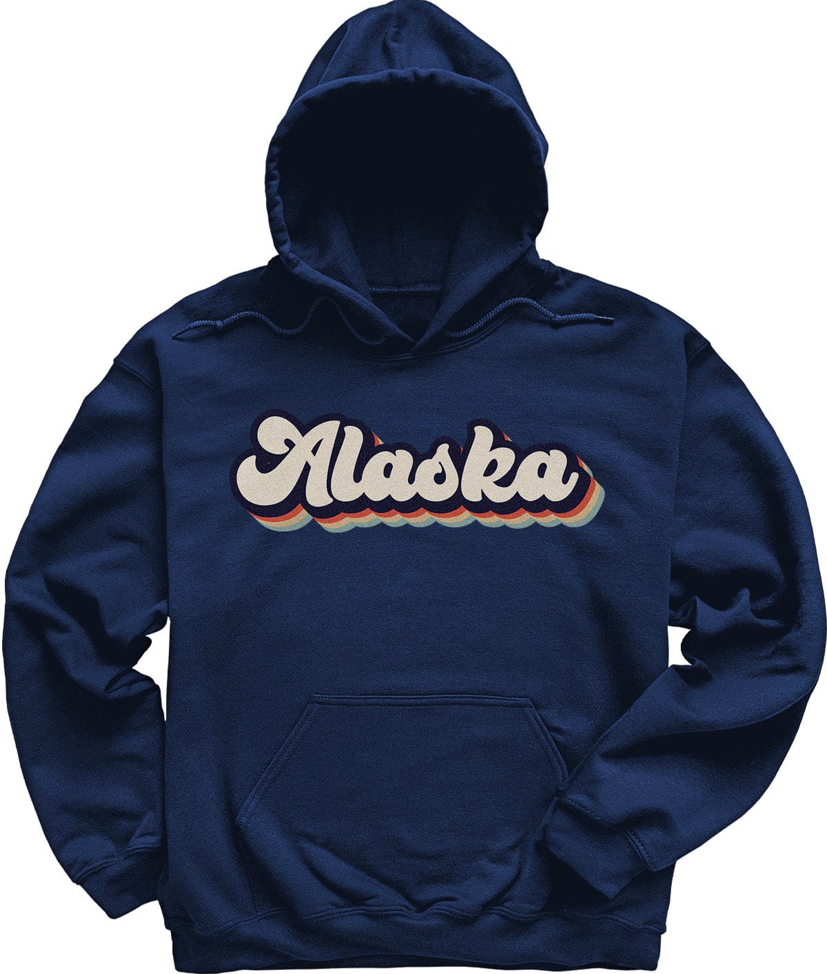 Navy Retro Alaska Hoodie Sweatshirt