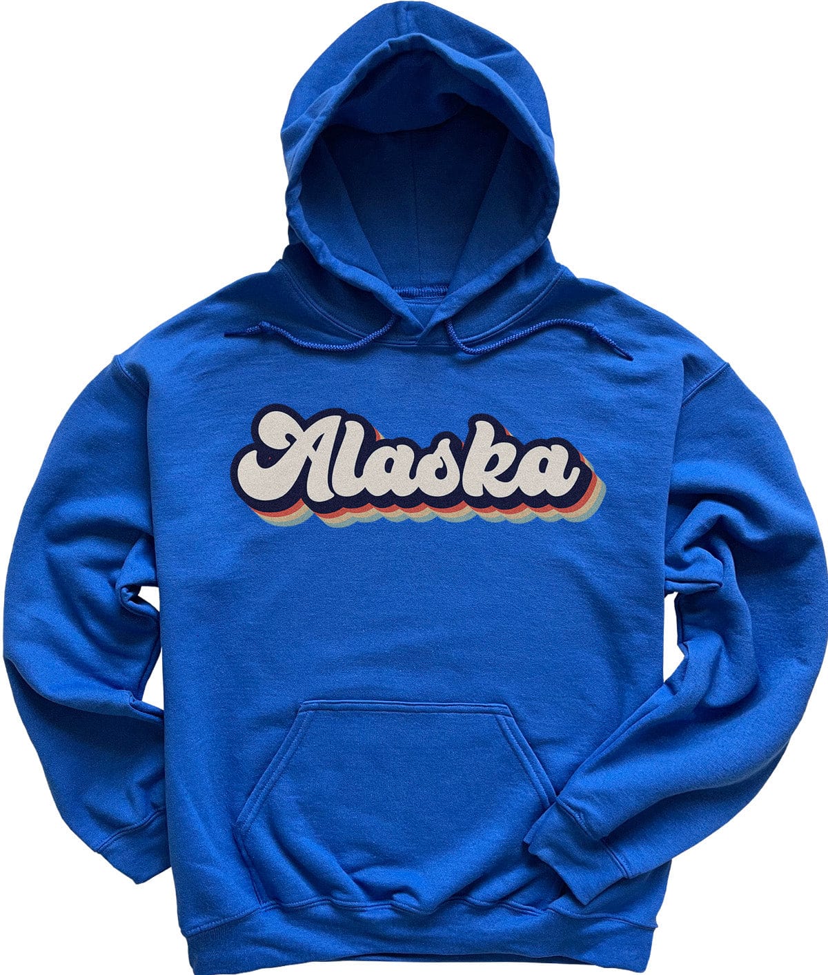 Royal Blue Retro Alaska Hoodie Sweatshirt