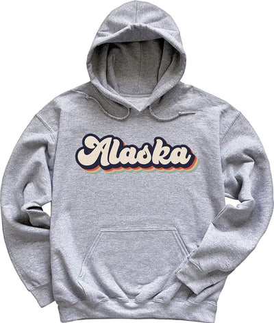 Light Sport Grey Retro Alaska Hoodie Sweatshirt