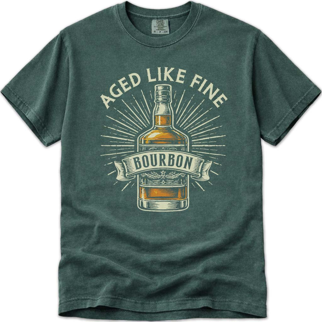 Aged Like Fine Bourbon Dad T-Shirt - Blue Spruce