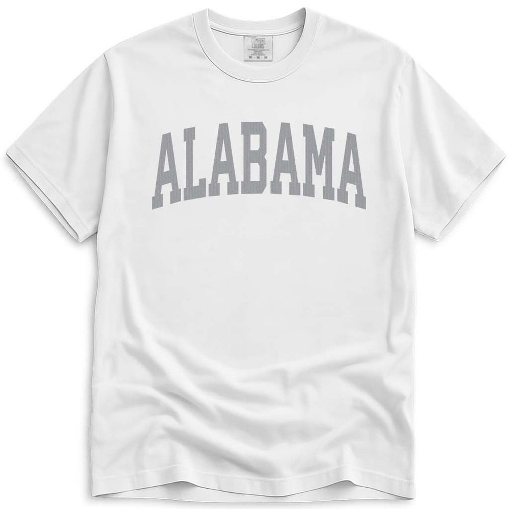Alabama Short Sleeve Unisex T Shirt - White