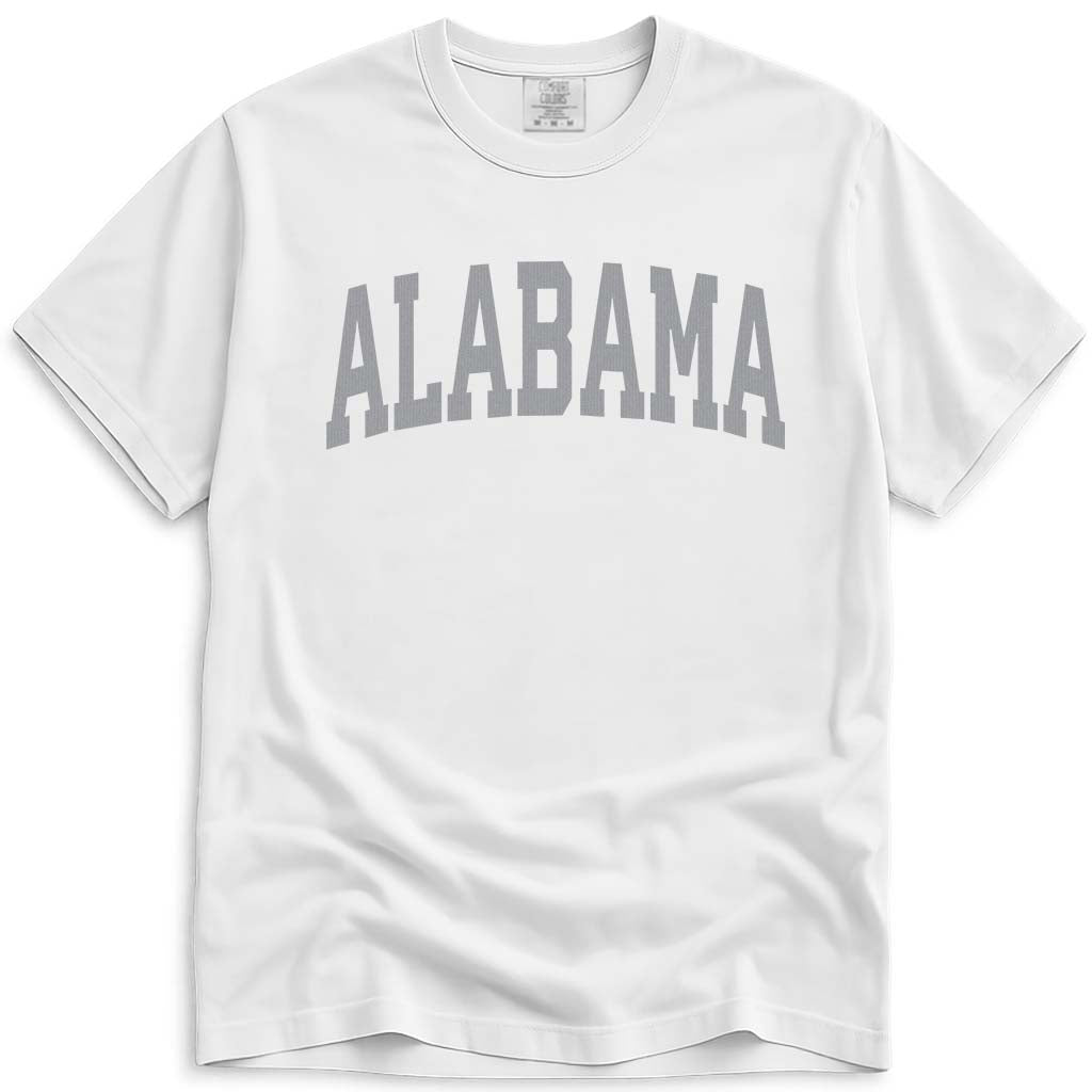 Alabama Short Sleeve Unisex T Shirt - White