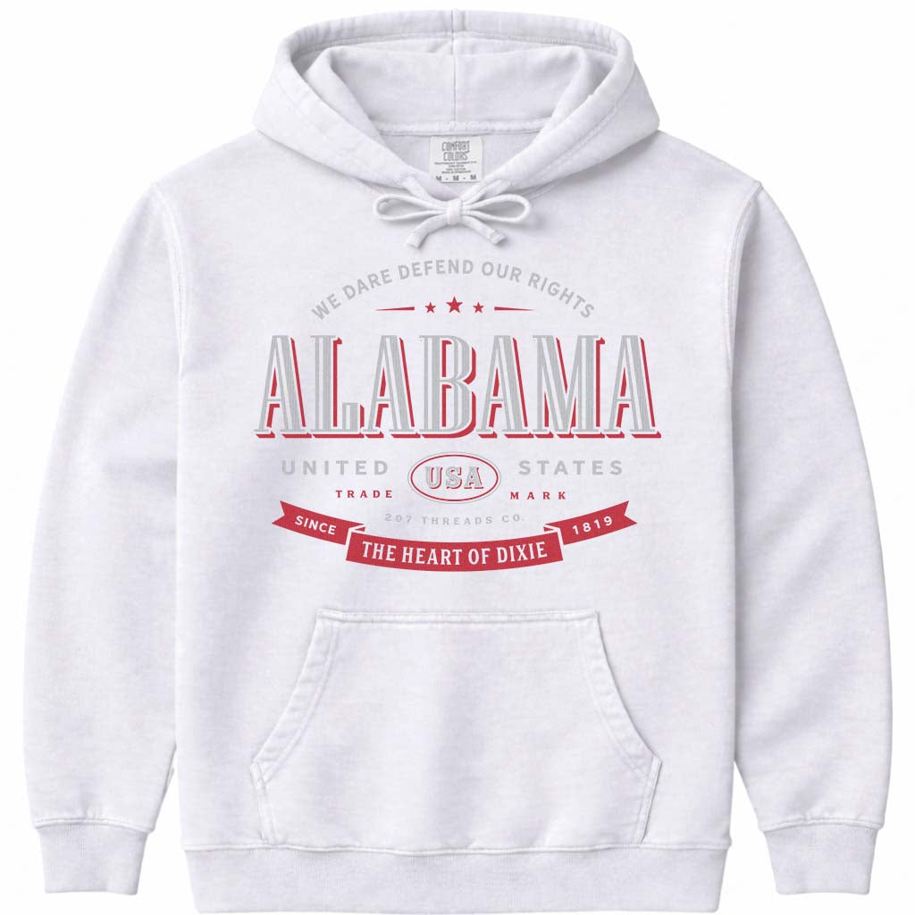 Alabama Souvenir Hooded Sweatshirt - White