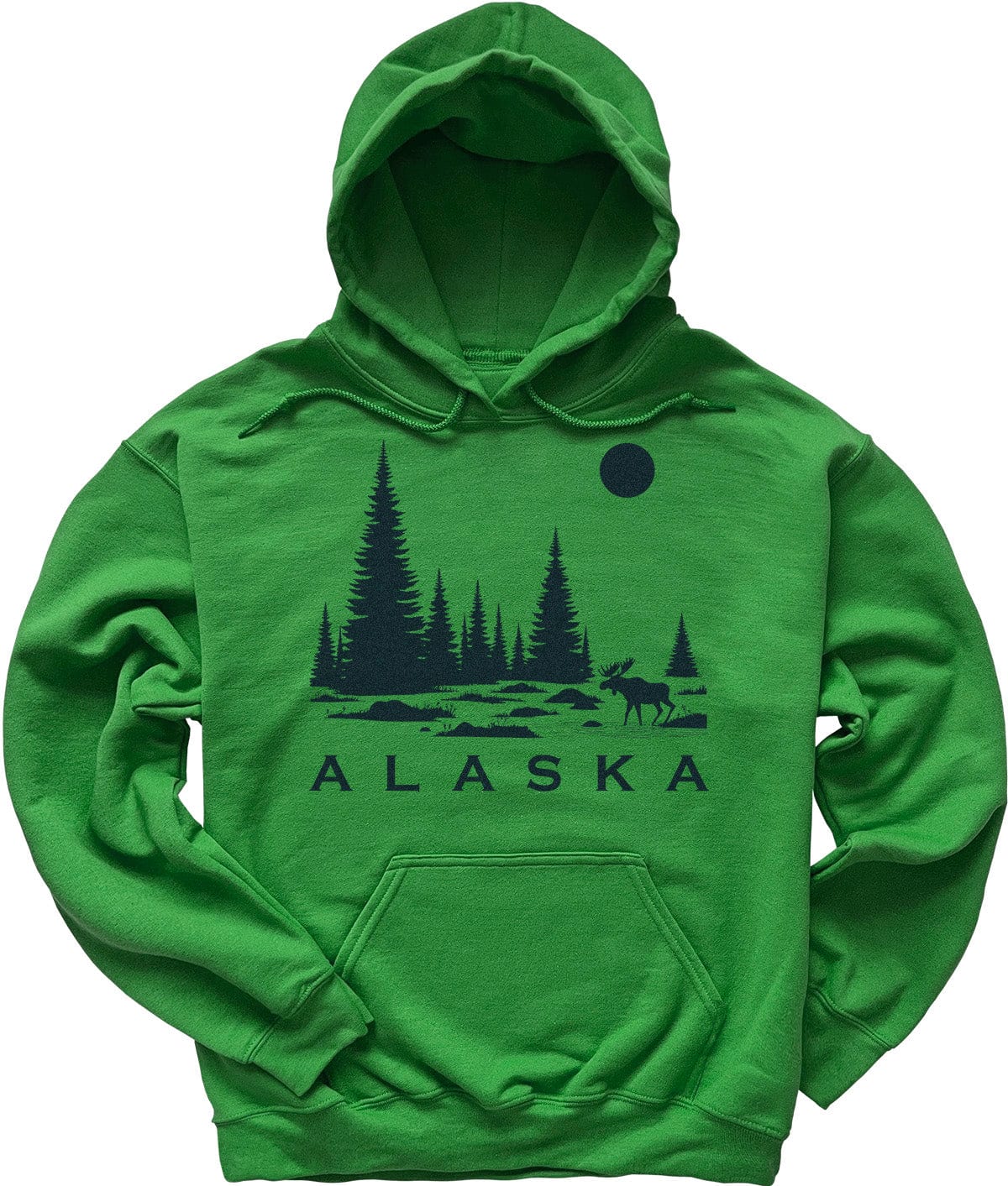 Irish Green Alaska Moose Hoodie Sweatshirt