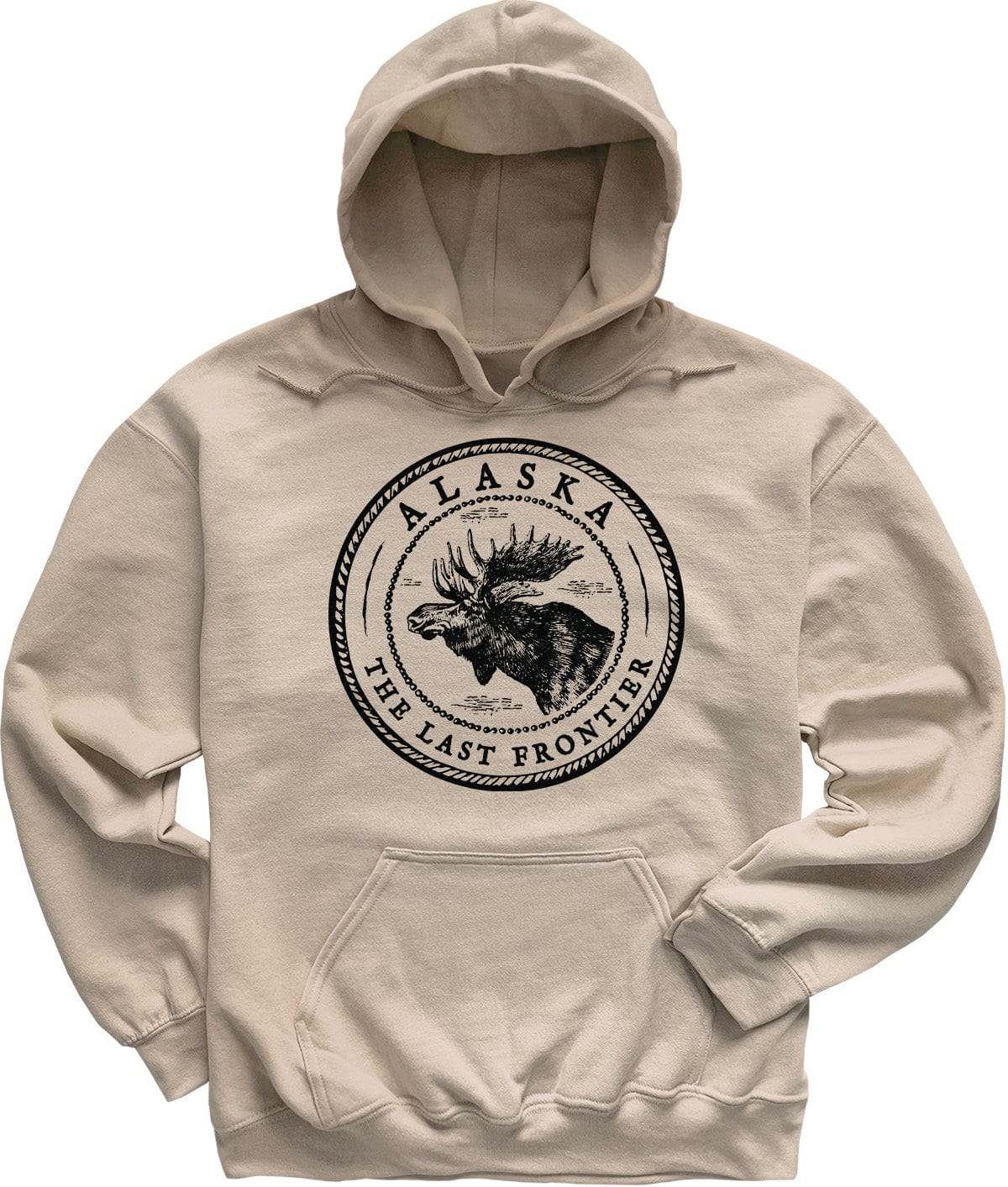 Sand Beige Alaska Moose Sweatshirt