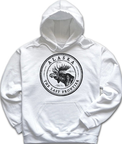 White Alaska Moose Sweatshirt