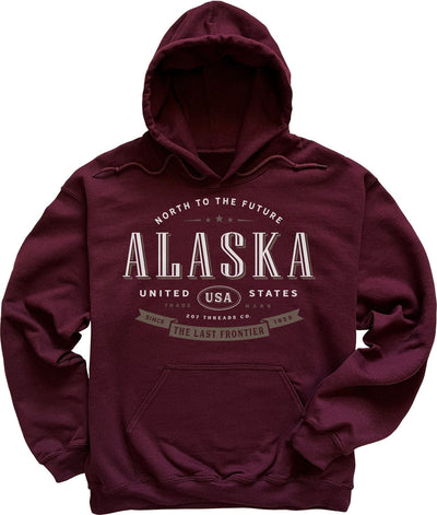 Maroon Alaska The Last Frontier Hoodie