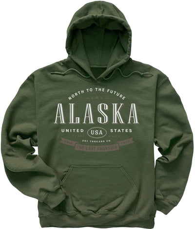 Military Green Olive Alaska The Last Frontier Hoodie