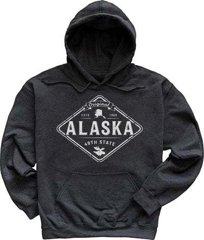 Dark Heather Grey Alaska Vacation Souvenir Sweatshirt