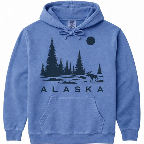Alaska Moose Hoodie Sweatshirt