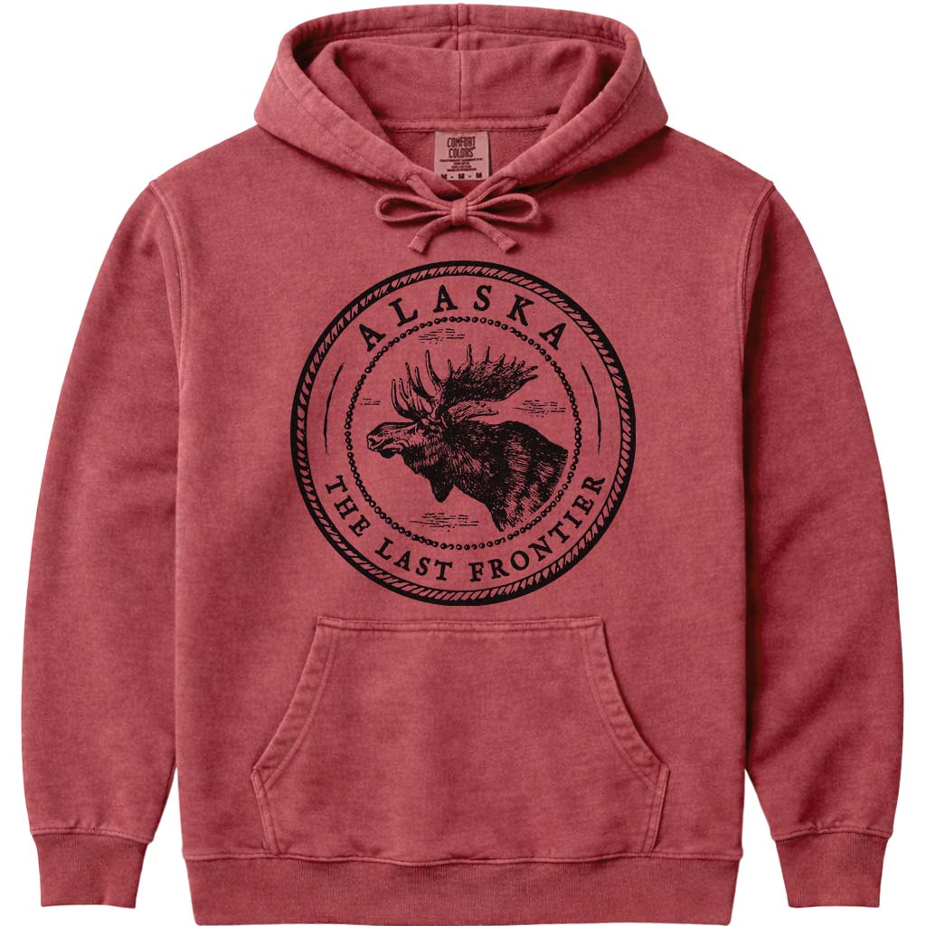 Alaska Moose Sweatshirt - Crimson