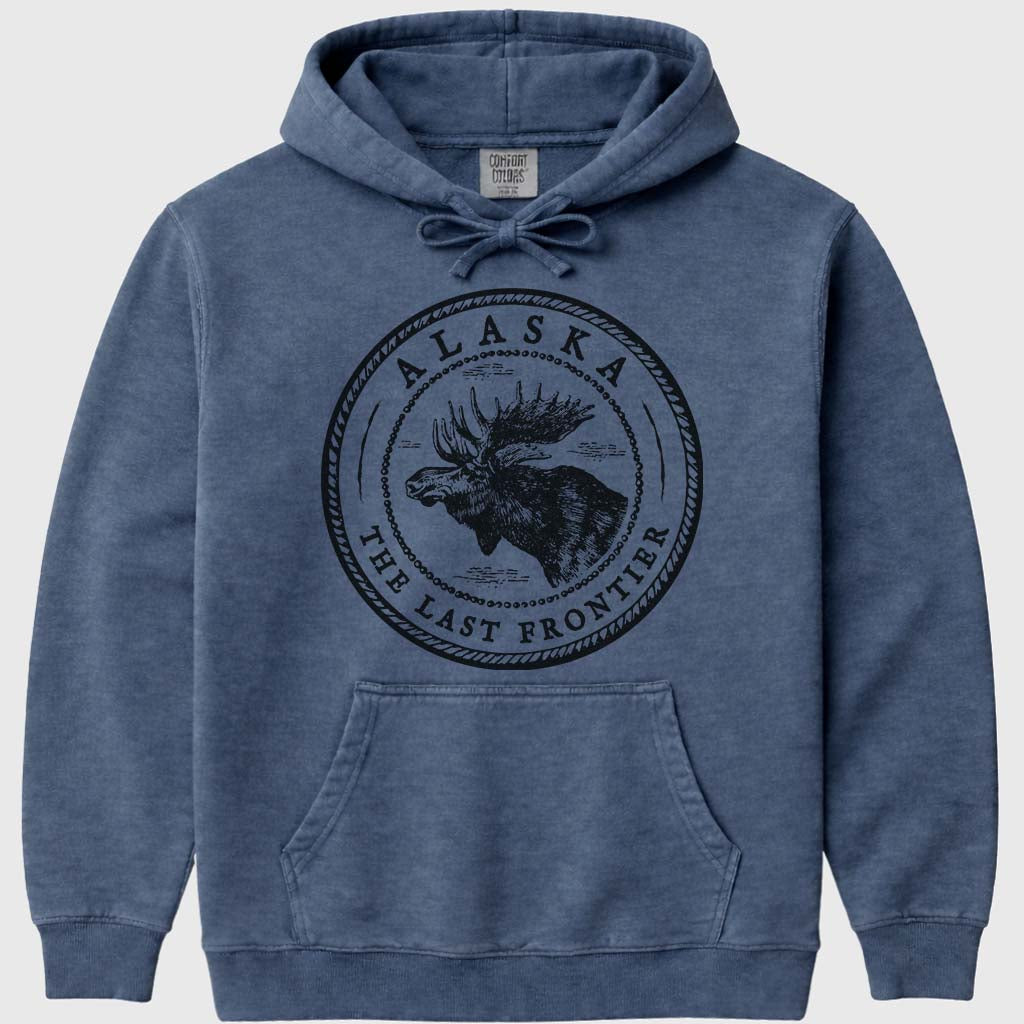 Alaska Moose Sweatshirt - Denim