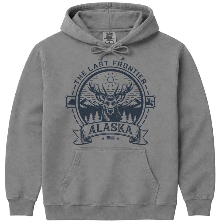 Alaska Wildlife Sweatshirt Moose Bear & Deer - Grey