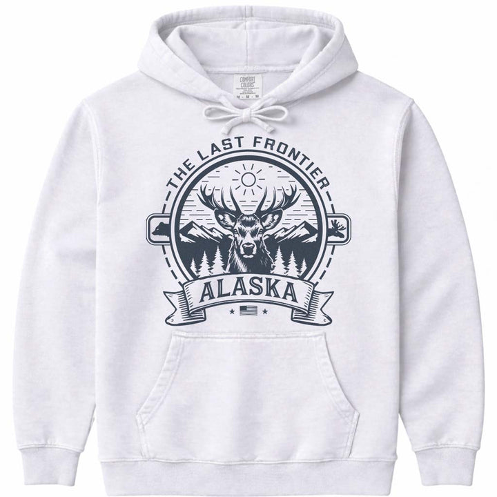 Alaska Wildlife Sweatshirt Moose Bear & Deer - White
