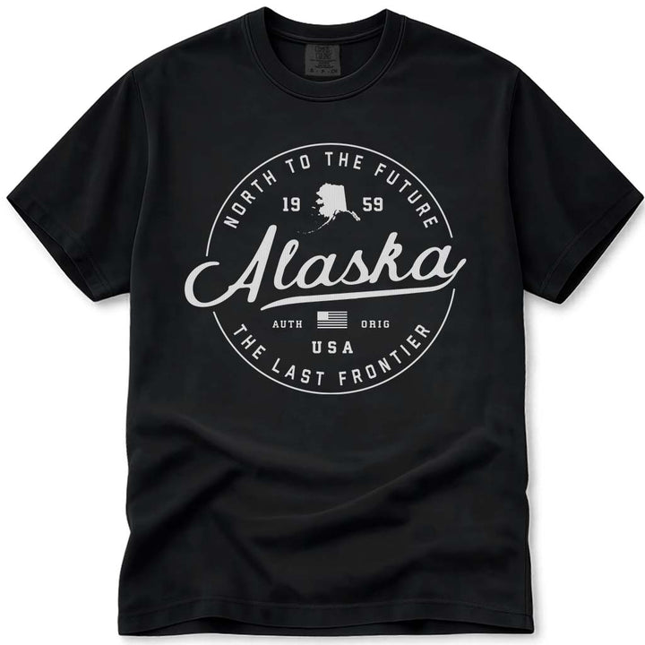 Alaska T Shirt, The Last Frontier - Black