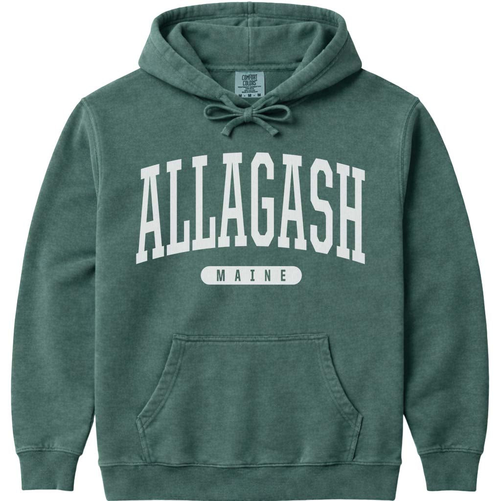 Allagash Maine Hooded Sweatshirt - Blue Spruce