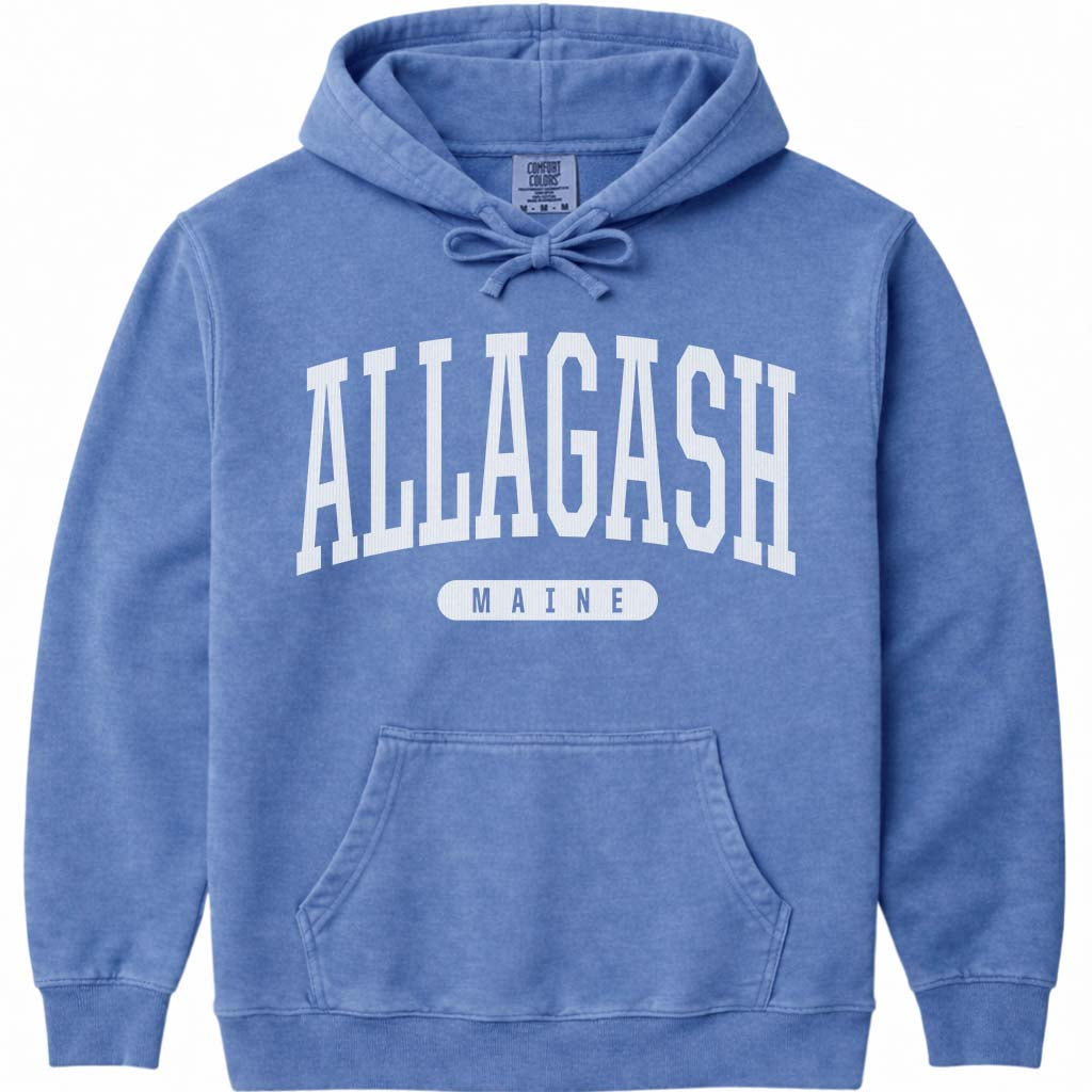 Allagash Maine Hooded Sweatshirt - Flo Blue
