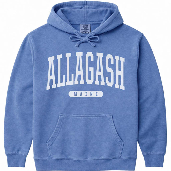 Allagash Maine Hooded Sweatshirt - Flo Blue