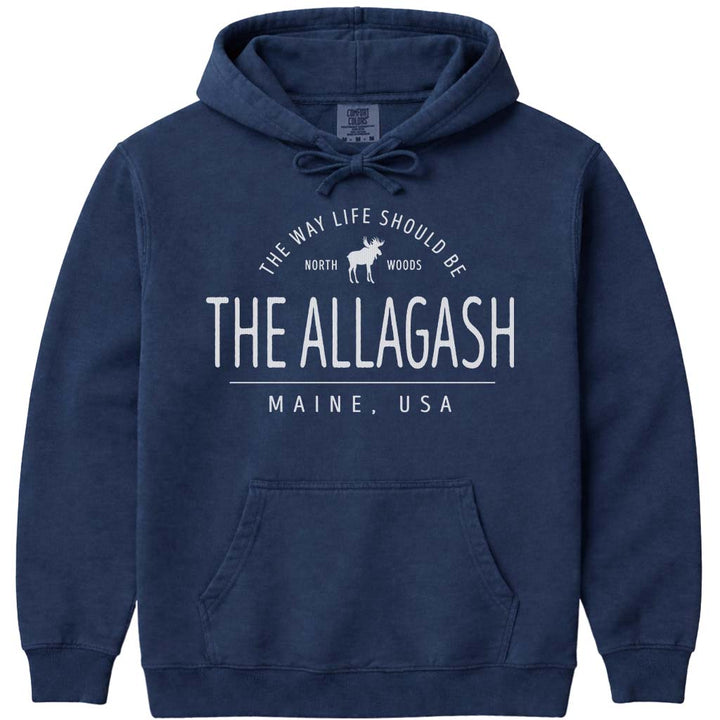 Allagash Maine Moose Icon Hoodie Sweatshirt - Navy