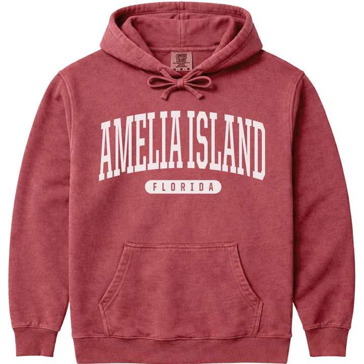 Amelia Island Florida Hoodie - Crimson