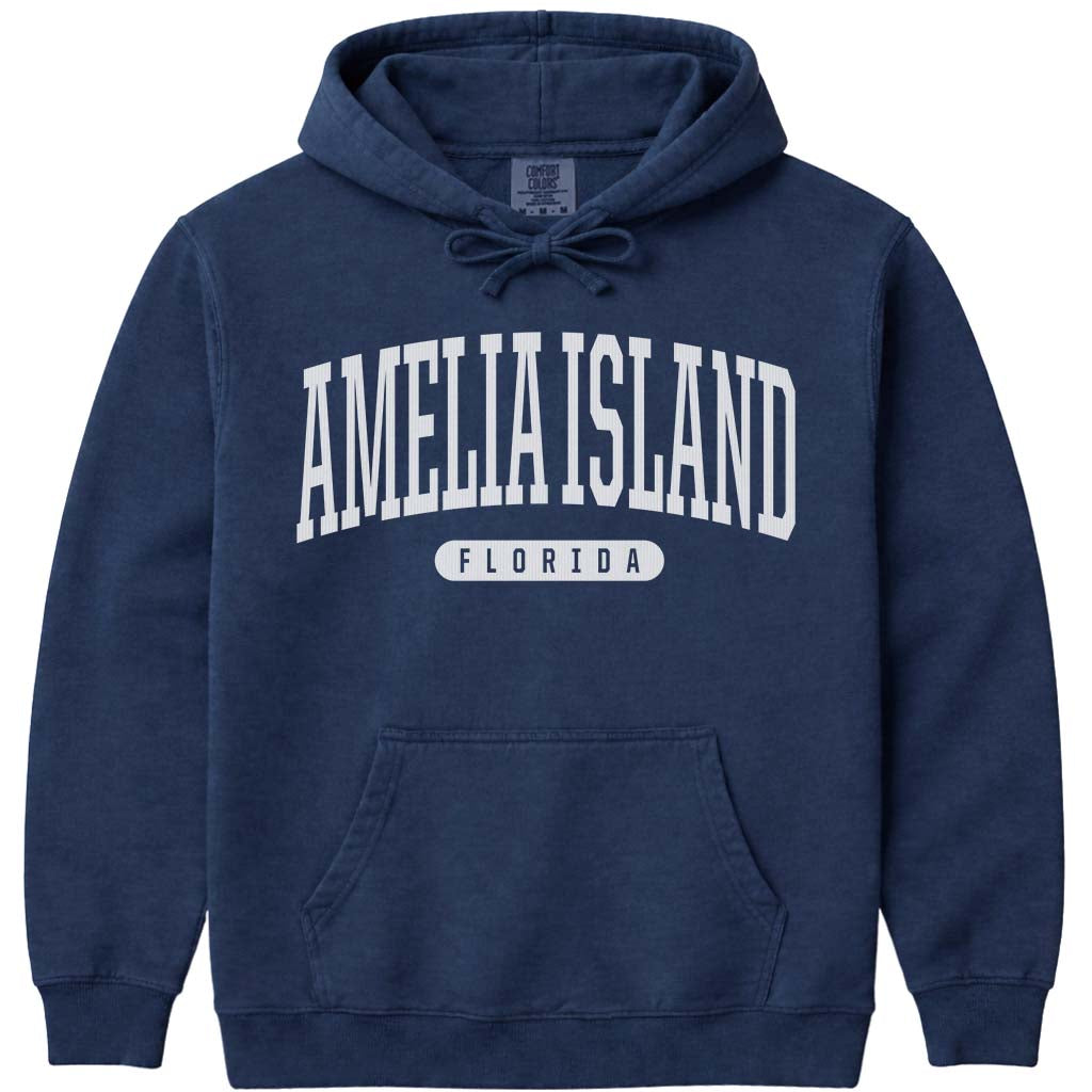 Amelia Island Florida Hoodie - Navy