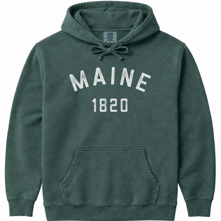 Antique Vintage Maine 1820 Hoodie Sweatshirt - Blue Spruce