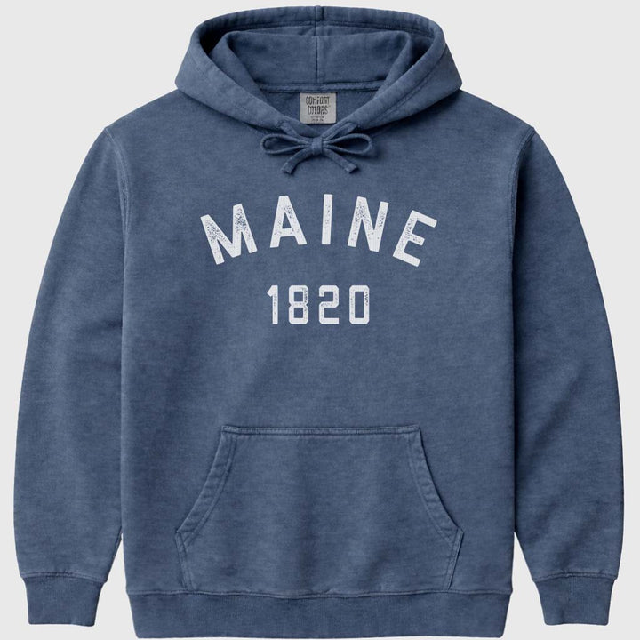 Antique Vintage Maine 1820 Hoodie Sweatshirt - Denim