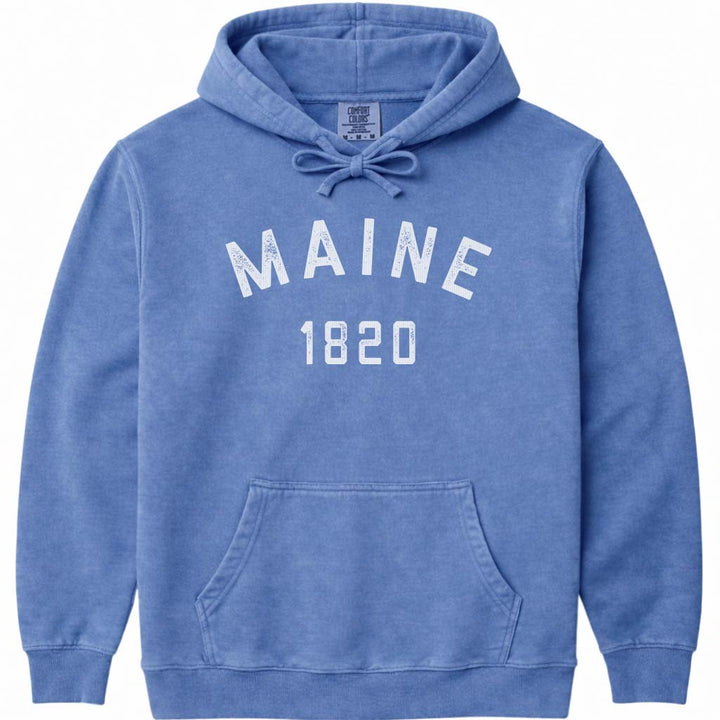 Antique Vintage Maine 1820 Hoodie Sweatshirt - Flo Blue