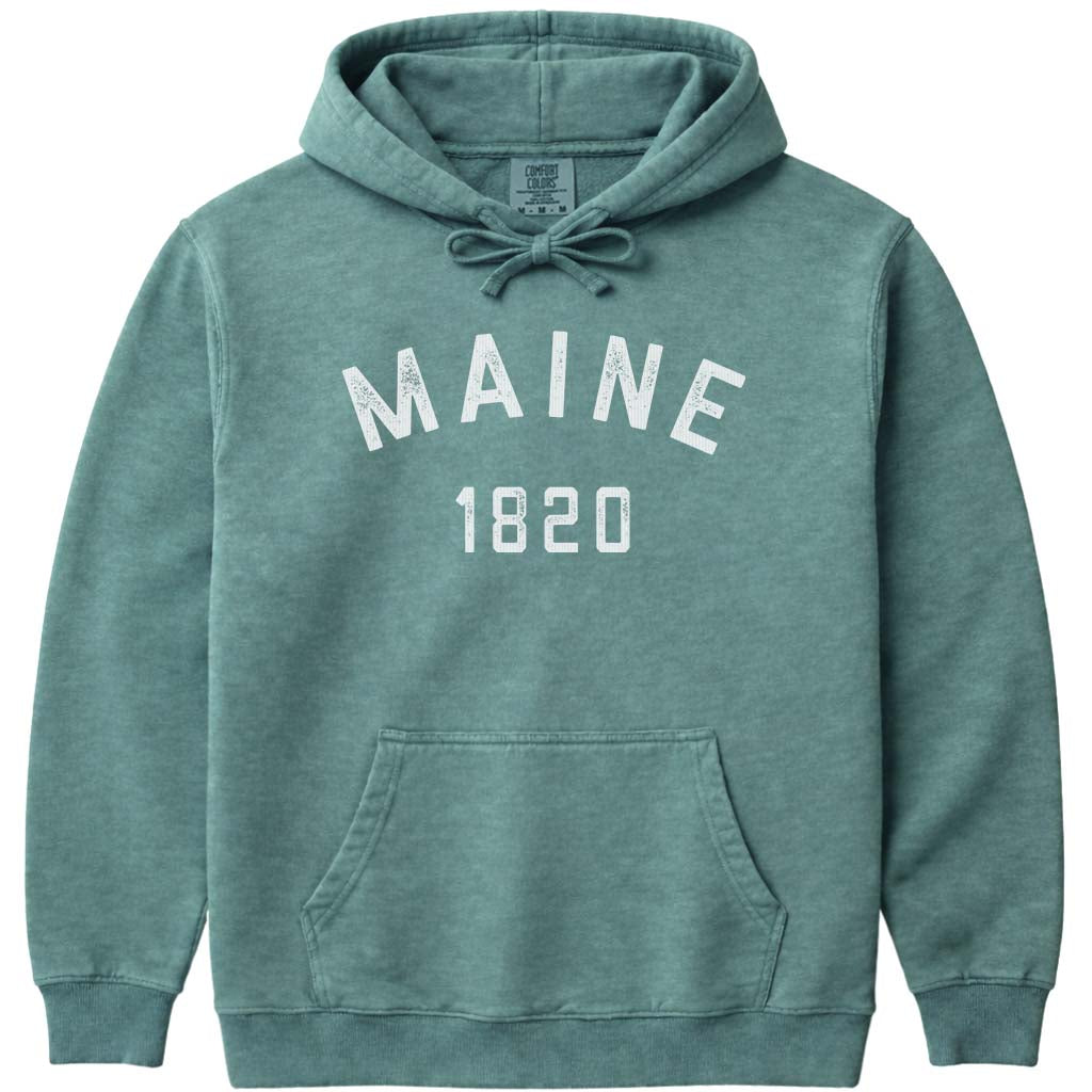 Antique Vintage Maine 1820 Hoodie Sweatshirt - Light Green