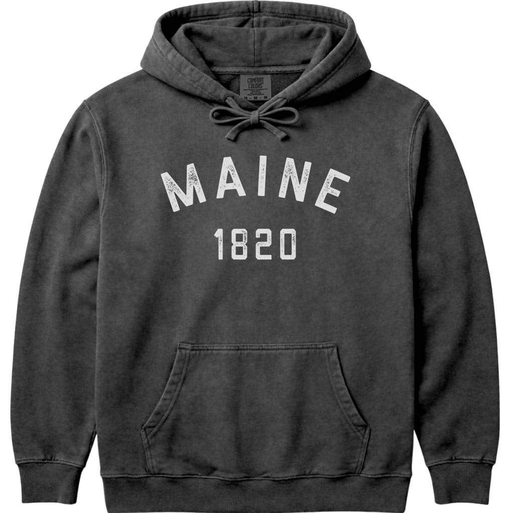 Antique Vintage Maine 1820 Hoodie Sweatshirt - Pepper