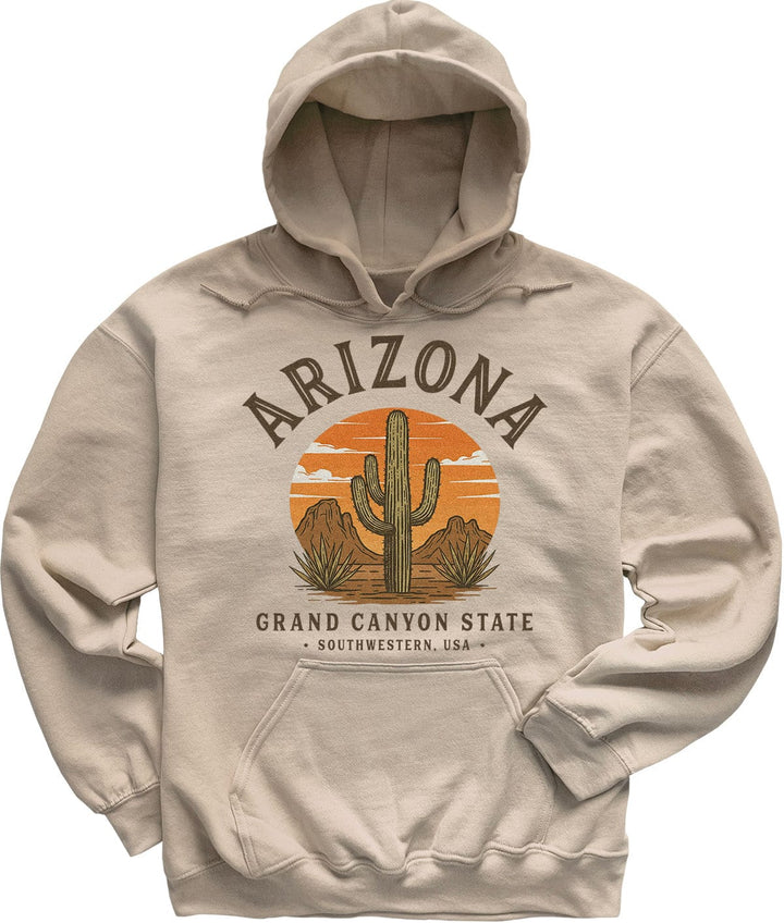 Sand Beige Arizona Saguaro Cactus Sweatshirt