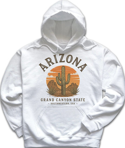 White Arizona Saguaro Cactus Sweatshirt