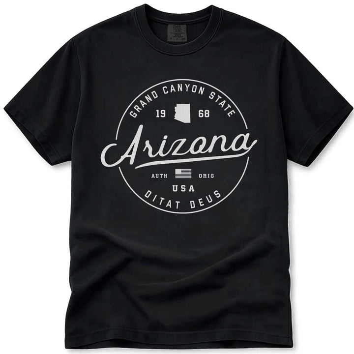 Arizona T Shirt, The Grand Canyon State - Black