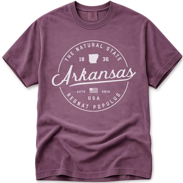 Arkansas T Shirt, The Natural State - Berry