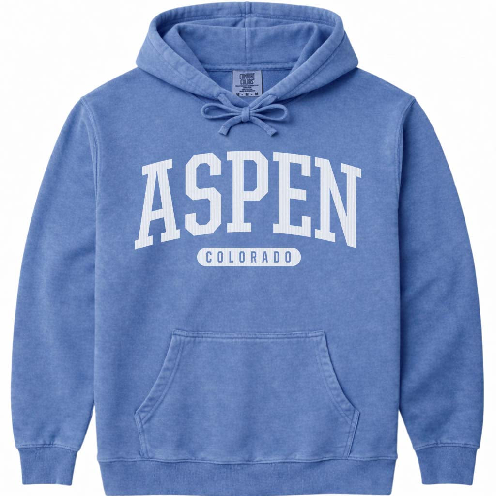 Aspen Colorado Hoodie - Flo Blue