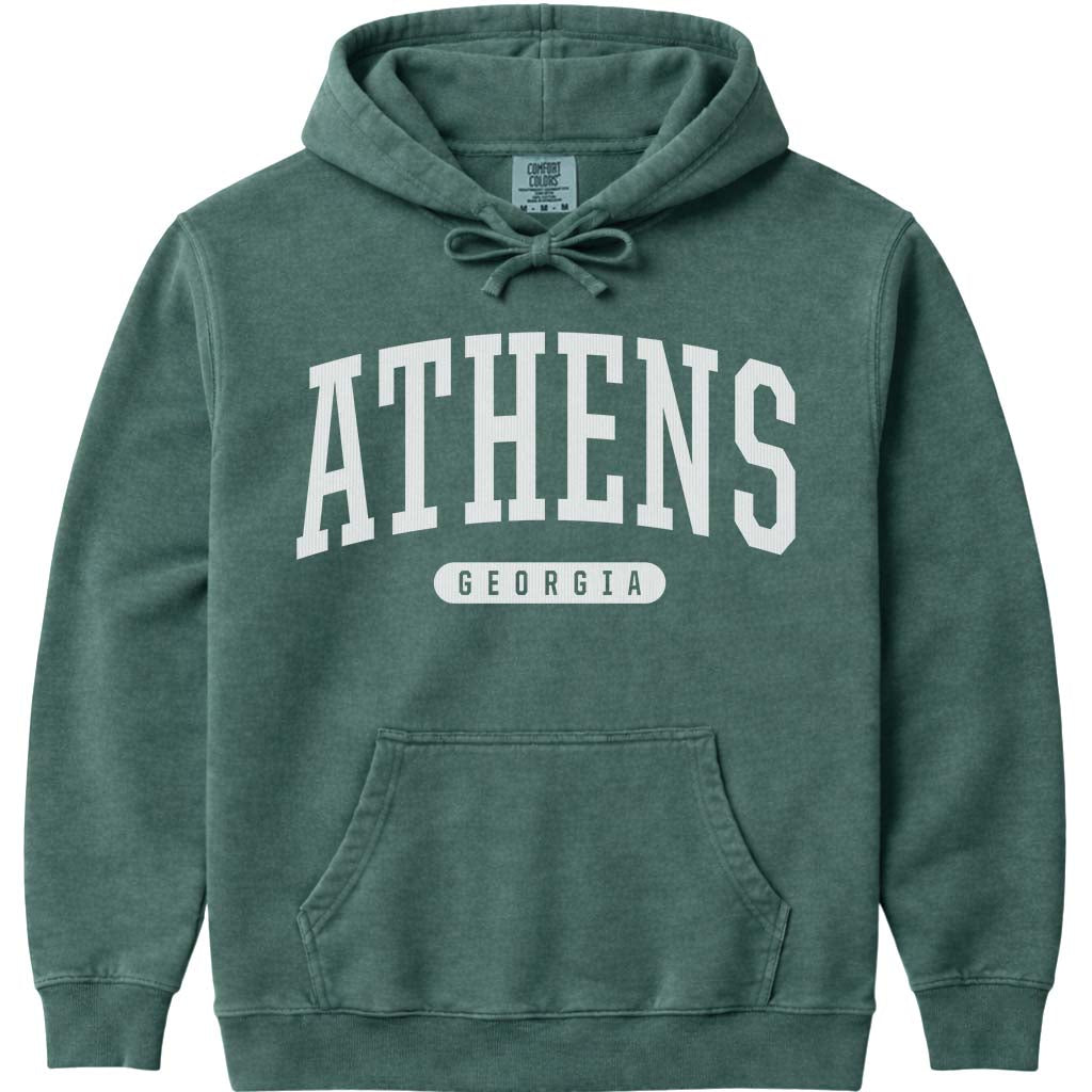 Athens Georgia Hooded Sweatshirt - Blue Spruce