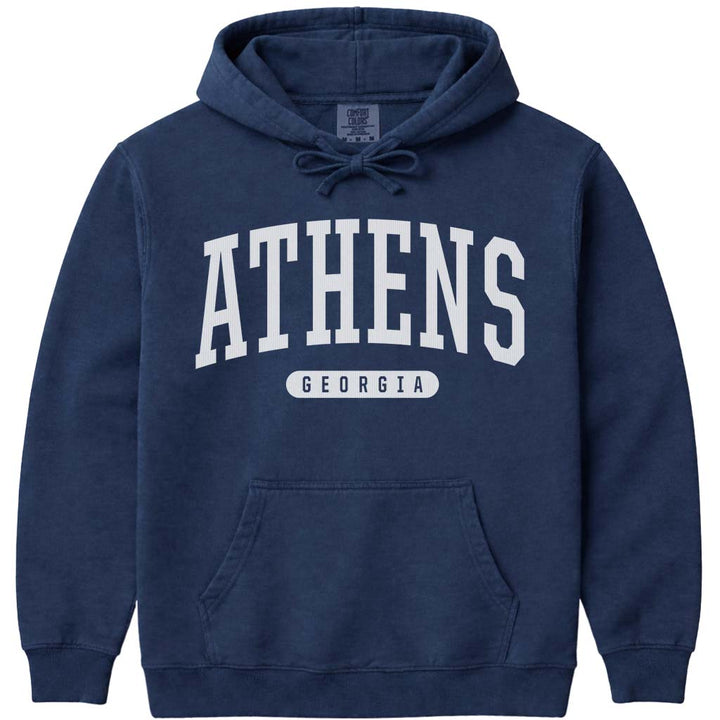 Athens Georgia Hooded Sweatshirt - Navy