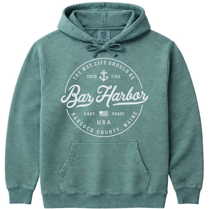 Bar Harbor Vacation Souvenir Hoodie - Light Green