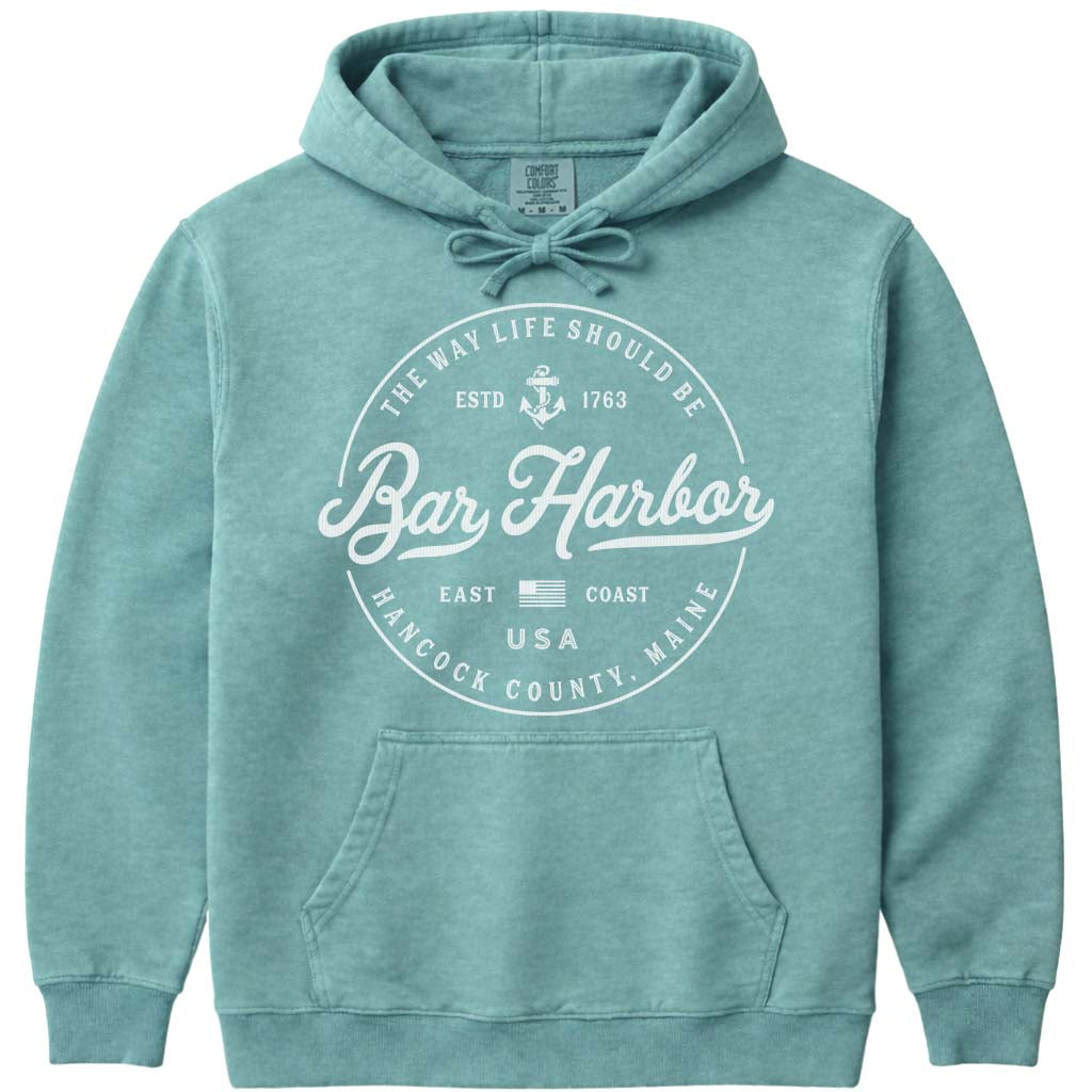 Bar Harbor Vacation Souvenir Hoodie - Seafoam
