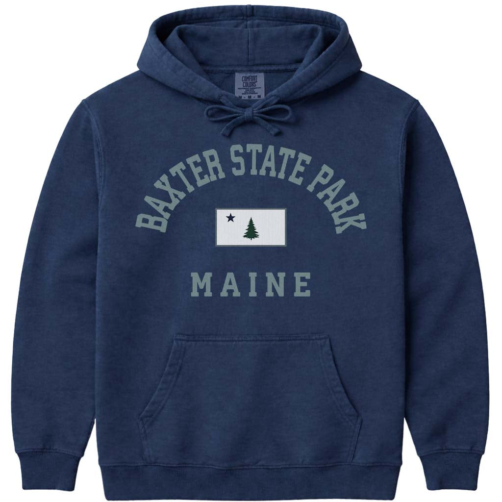 Baxter State Park Maine Flag Sweatshirt - Navy