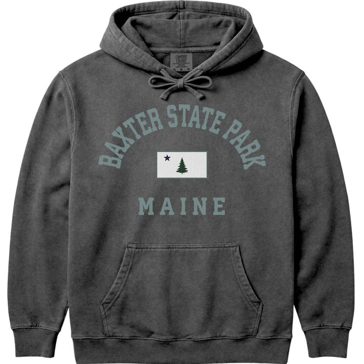 Baxter State Park Maine Flag Sweatshirt - Pepper