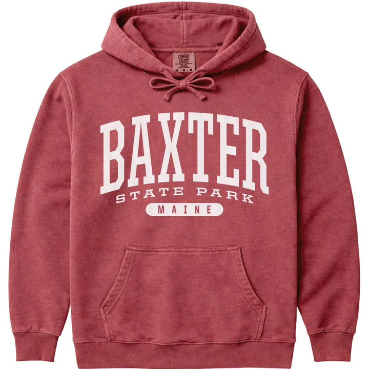 Vintage College Baxter State Park Hoodie - Crimson
