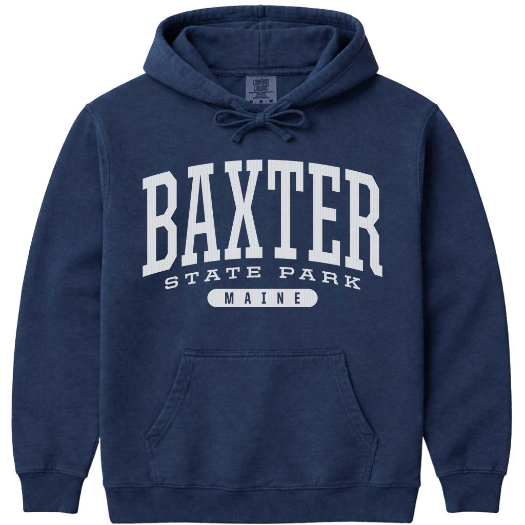 Vintage College Baxter State Park Hoodie - Navy